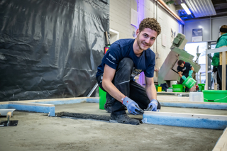 Bei den Estrichlegern wurde Tizian Leitschuh Deutscher Meister