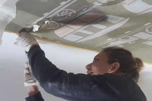  2017 war das Deckengemälde zunächst konserviert und gesichert worden, bevor es 2024 restauriert werden konnte 