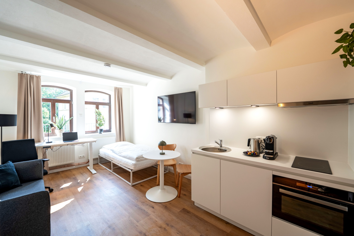 Nach der gelungenen Sanierung bietet die Villa nun hochwertigen Wohnraum für Studierende