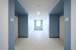  Das Farbkonzept des Innenarchitekturbüros Lindemann Interior Design GmbH sah besonders in den Fluren und Klassenräumen eine fröhliche, intensive Farbgebung vor 