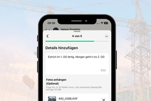  Formulare wie Rapporte, Stundenzettel und Tagesberichte werden mit Valoon direkt per WhatsApp ausgefüllt 