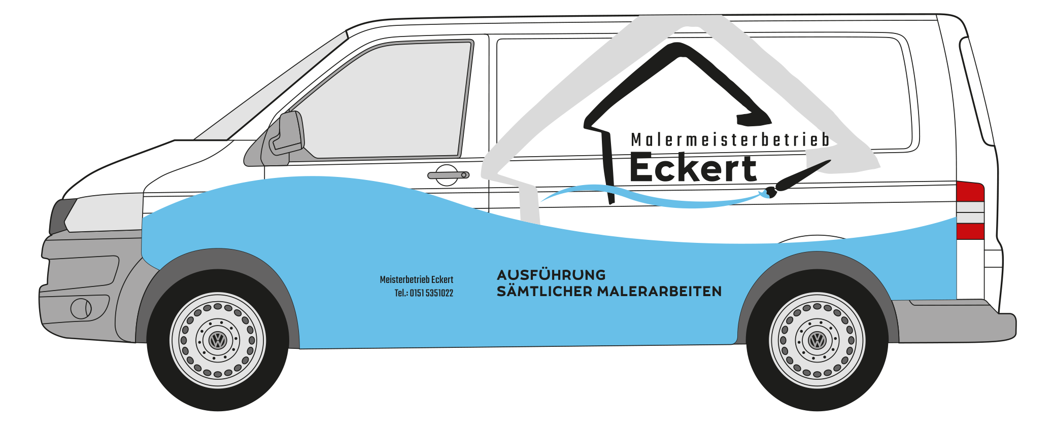 Ideen eingebracht, alles weitere in Expertenhände gegeben. Das Logo war Grundlage für weitere Wer-bemittel wie die Fahrzeugbeschriftung