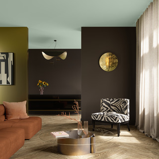 Als tiefste und sinnlichste Farbe der Kollektion sorgt Toffee Erde für Charakter und Ausdruck. Je nach Inszenierung kann der Farbton modern, minimalis-tisch oder auch opulent wirken