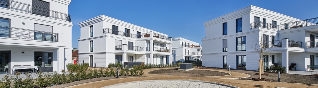 Das WDVS ?EPS Prime? von Brillux erlaubte in Laer den Bau von vier Mehrfamilienhäusern, deren Fassaden gleichermaßen ästhetisch ansprechend wie energieeffizient sind