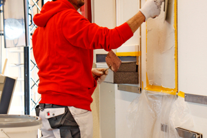  Verschiedene Putz-Techniken standen im Fokus der Praxisvorführungen 