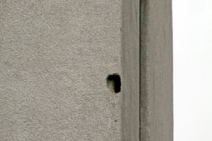  Auch Spechte können an der Fassade ihre Spuren hinterlassen   