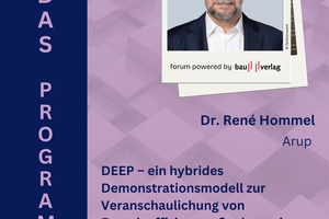  Renè Hommel (Arup) veranschaulicht das Sanierungs-Modell, das aus 20.000 Klemmbausteinen besteht 
