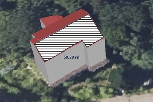  Messung der Dachfläche für Photovoltaik 