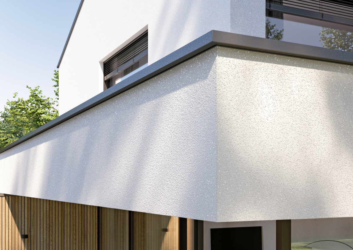 Die Effekttechnik Spiegelbruch bindet Licht als Gestaltungselement ein und verleiht Gebäudehül-len lebendige, spiegelnde Reflexe