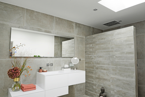  Durch das Entfernen einer Innenwand wurde mehr Fläche für das Bad gewonnen. In dem Zuge wurden zwei Flachdachfenster eingebaut         