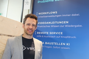   „Vsight“ digitalisiert Know-How, sodass es überall abrufbar ist. Marcus Lange, Director of Sales, erklärt das Prinzip  