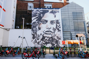  Auch mit einer Fassadenkunst in Brüssel war Baumit Deutschland beim Wettbewerb vertreten 