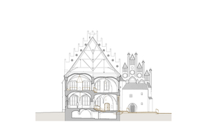  Schnitt Abtshaus und Siechenhaus Kloster Zinna in Jüterbog 