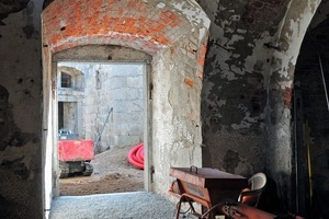  Blick in das Innere der Franzensfeste während der Bauarbeiten im vergangenen Jahr 