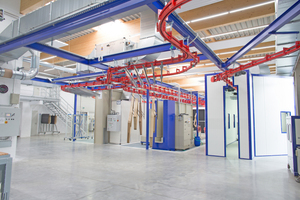  Blick in das 2014 eröffnete Kompetenzzentrum Holzoberflächen Foto: Remmers 