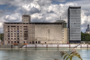  Der Mannheimer Rheinvorlandspeicher während der UmbauarbeitenFotos: www.klaus-hackl.com / Architekt Schmucker und Partner 