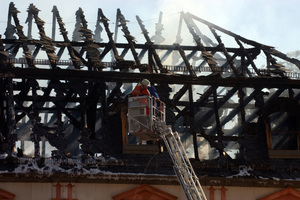  Das traurige Ergebnis, das das Feuer in Weimar hinterlassen hatFoto: Maik Schuck 