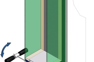  Spezialwerkzeug für den Einbau der Glas-module in eine Trockenbauwand 