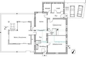  Grundriss Erdgeschoss, Maßstab 1 : 250 