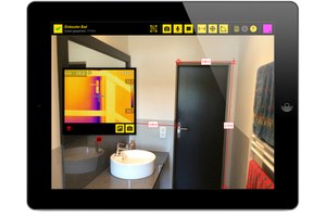  Aufmaße auf einem Foto und importiertes Wärmekamera- Bild als Detailaufnahme Foto: Mikava 