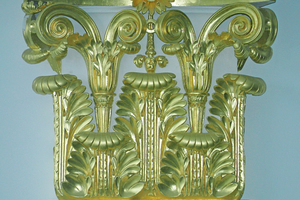  Ölvergoldung Kapitell.jpg, Margarete Hauser, Städtische Meisterschule für das Vergolderhandwerk, München 