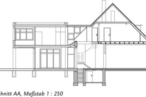  Schnitt AA, Maßstab 1 : 250 