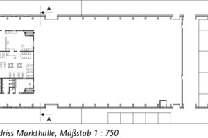  Grundriss, Maßstab 1 : 750 