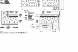  Detailanschlüsse aus dem Schnitt AA, Maßstab 1 : 75 