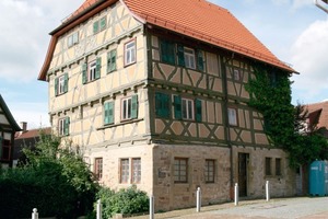  Der 1688 in Marbach erbaute Heinlinsche Hof ist das einzige Gebäude der Stadt, das den verheerenden Brand Ende des 17. Jahrhunderts überstanden hat 