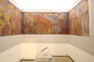  Expressionistische Malerei im Treppenhaus des Museums 