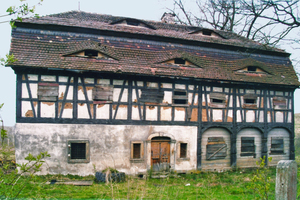  Das Stellmacherhaus an seinem ursprünglichen Standort in Wigancice Żytawskie 