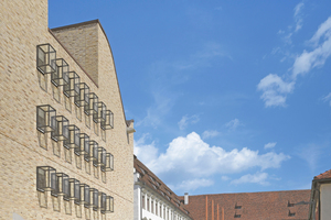  Der Neubau der Diözese Rottenburg-Stuttgart (vorn) und das ehemalige Jesuitenkolleg im Hintergrund 