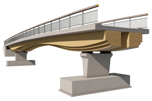  So wird es aussehen: Direkt vor der Haustür des Ingenieurbüros Miebach wird die Höngesbergbrücke am Aggerschlösschen gebaut 
