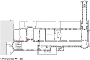  Grundriss 1. Obergeschoss, Maßstab 1 : 500 