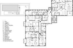  Grundriss 2. Obergeschoss, Maßstab 1 : 500 