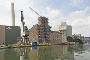  Der denkmalgerecht sanierte Flechtheim- und Rhenusspeicher avanciert in Münster schon jetzt zum neuen Anziehungspunkt des Hafens Fotos: fischer 
