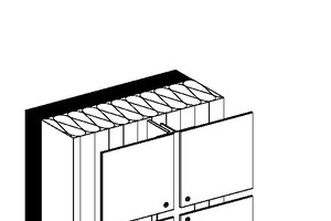  Holzlatten als UK, versehen mit einem EPDM-Band, damit keine Feuchtigkeit in die Konstruktion gelangt  
 