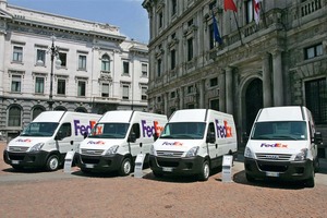  Im vergangenen Jahr startete Iveco gemeinsam mit FedEx Express einen umfangreichen Praxistest mit zehn Daily-Kastenwagen – allesamt mit diesel-elektrischem Hybridantrieb ausgestattet 