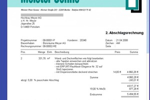  Abschlagsrechnungen werden mit einem Klick aus dem Angebot oder der Auftragsbestätigung abgeleitet 