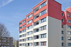  Dickputz-Systeme verbinden Schlagfestigkeit mit einem hohen Brand- und Schallschutz und eignen sich daher hervorragend für große Wohnungsbauten Fotos: Saint-Gobain Weber GmbH 