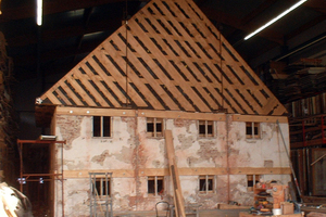  Aufbau in der Halle 