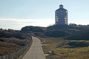  Der eingerüstete Wasserturm 