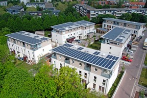  Fertiggestelltes Quartier mit dachintegrierter PV-Anlage 