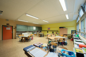  Klassenzimmer mit neuer Brandschutzdecke                                  Fotos: OWA 