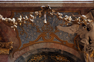  Asamkirche Detailansicht aus dem Kirchenraum.jpg, Margarete Hauser, Städtische Meisterschule für das Vergolderhandwerk, München 