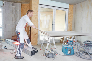  ... die Platten spielend einfach und sehr exakt an der gewünschten Stelle gebrochen werden Fotos: Saint-Gobain Rigips 