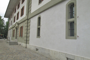  Die Fassade des 1770 in Burgdorf erbauten Kornhauses nach der Sanierung 