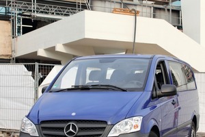  Der Testwagen: Mercedes-Benz Vito Crew 113 CDI. In der Variante mit langem Radstand misst der Vito rund 5 m 