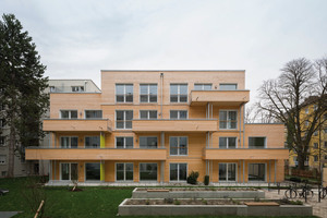  Sonderpreis nachhaltiges Bauen: Erstes innerstädtisches Passivholzhaus in München von Zillerplus Architekten und Stadtplaner aus München und Ambros GmbH aus Hopferau Foto: Florian Holzherr 