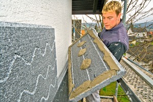  Bei der Aufdopplung mit dem Duo-System ist eine Teilflächenverklebung der Dämm-platten ausreichend 